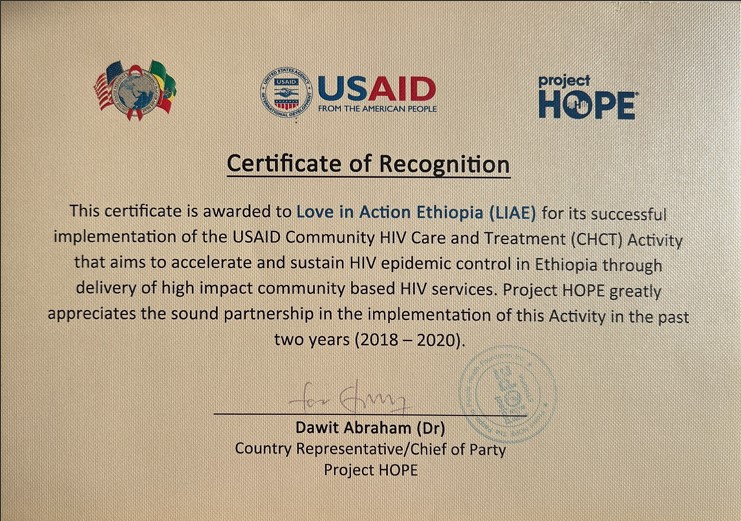 USAID RECOGINTION AWARD 2020